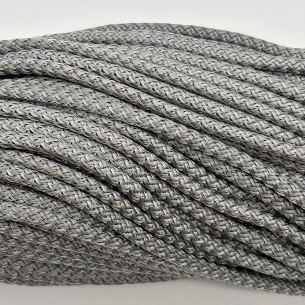 Шнур гамаковий 5 мм сірий в'язаний з серцевиною поліпропіленовий 100 м ШППТСір-5-100 фото